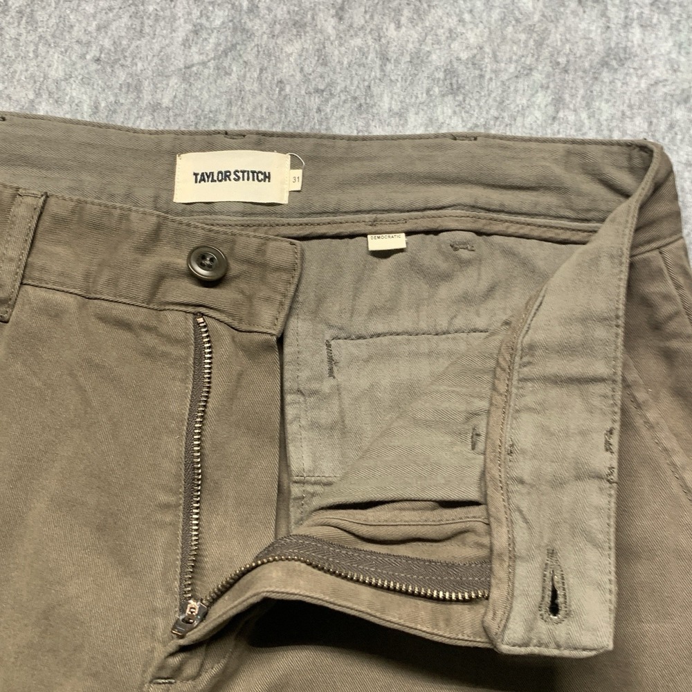 Taylor Stitch Democratic 100% ORGANIC COTTON Mercerized Pants Men's Size 31 - Picture 9 of 16